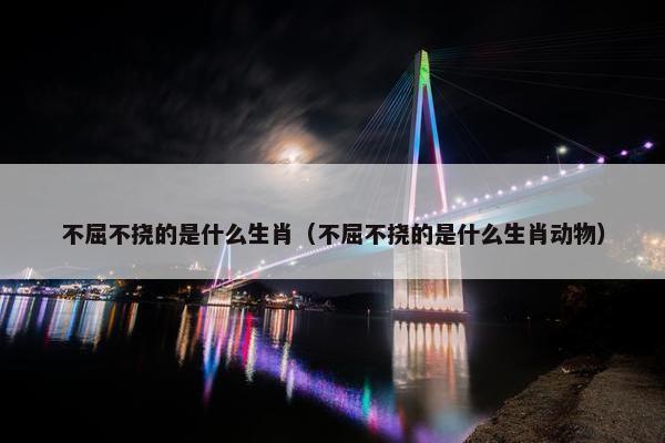 不屈不挠的是什么生肖（不屈不挠的是什么生肖动物）